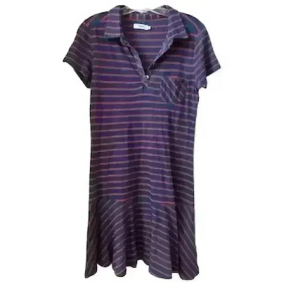 Kensie Women's red and blue Striped Knit Dress Multicolor Short Sleeve Size S - Picture 2 of 8